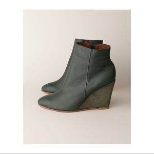 Rachel Comey green Rogue wedge booties 37